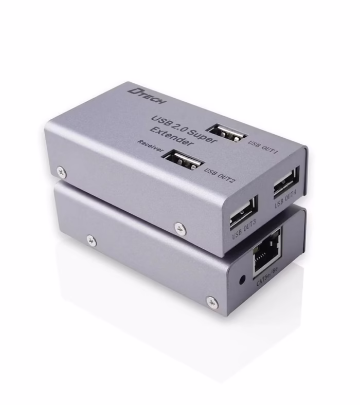 Extender USB  por RJ Cate Cat hasta M via UTP Cate Cat con  salidas USB  Dtech GP DTA