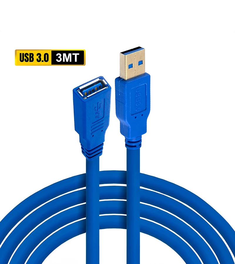 Cable Alargador USB A Macho a USB A Hembra 3 metros