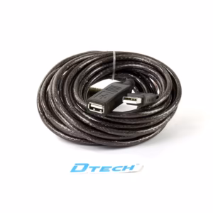 Cable Extensión USB 2.0 de 10 Metros con Booster Amplificador Dtech GP-DT5037 Cable De Extensión USB 2 10M Macho-Hembra 480Mbps 28/24 AWG USB 2.0/1.1 , Cable De Extensión Para Cámara Ratón Teclado