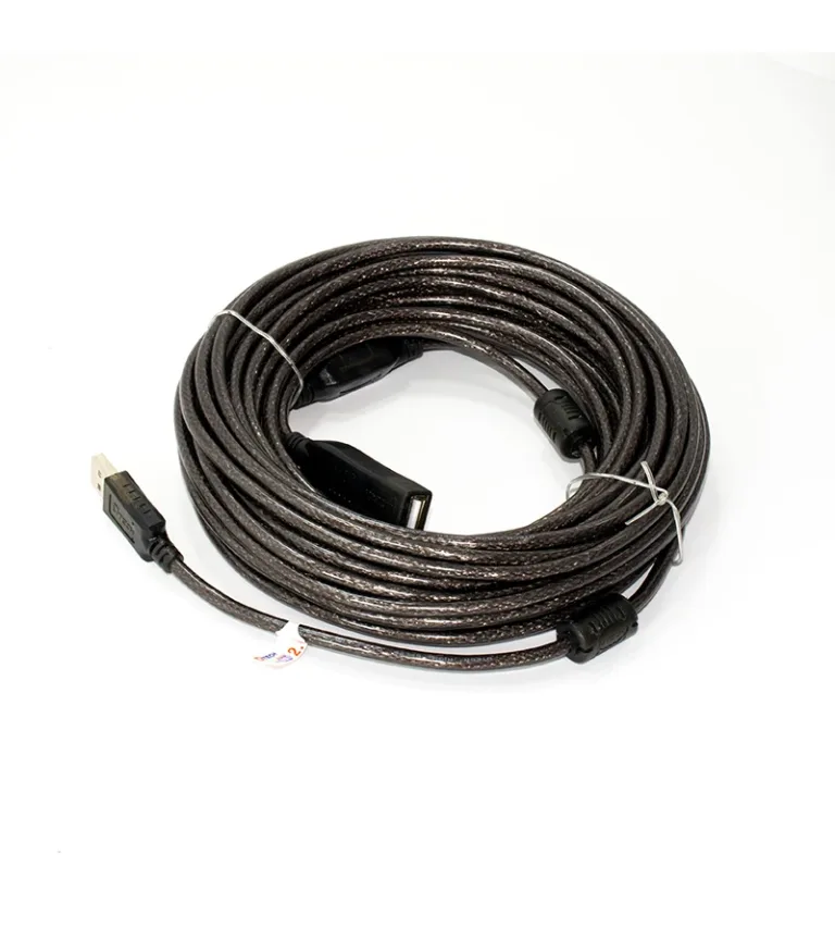 Cable Extensión USB 2.0 de 20 Metros con Booster Amplificador Dtech GP-DT5042 con Adaptador de Voltaje de 5V1A