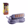Extensión de Corriente de Mts Opalux OP  M Extensión Universal Vulcanizada de M OP  M Extensión eléctrica mts Opalux con  de tomacorrientes Americanas color gris y naranja