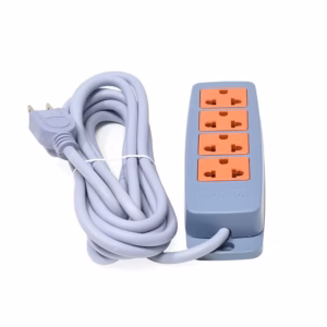 Extensión de Corriente de 3M con 4 Tomas Universales y Punto a Tierra Opalux OP-930-3G Extensión Monofásica de 3 Metros Opalux Extensión de Corriente con Punto a Tierra de 3 Metros OP-930-3G