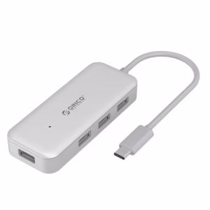 Concentrador USB 3.0 x 4 Puertos a USB-C Orico TC4U-U3-SV-BP Hub de 4 Puertos USB 3.0 a USB Tipo C para MAC 