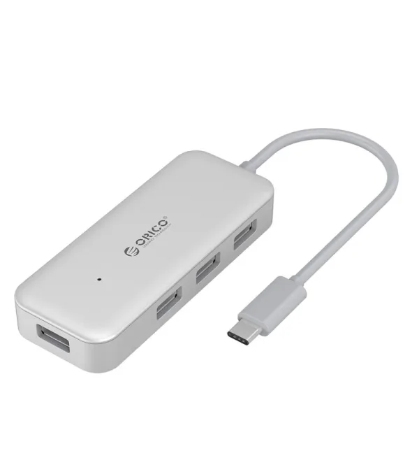 Concentrador USB 3.0 x 4 Puertos a USB-C Orico TC4U-U3-SV-BP Hub de 4 Puertos USB 3.0 a USB Tipo C para MAC 