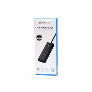 Concentrador USB 3.0 x4 con Conector USB C con Cable de 15cm USB-C Hub de 4 Puertos USB 3.0 Orico PAPW4A-U3-015-BK-EP