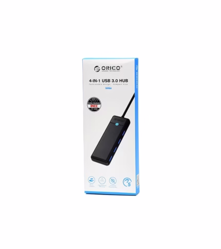 Concentrador USB 3.0 x4 con Conector USB C con Cable de 15cm USB-C Hub de 4 Puertos USB 3.0 Orico PAPW4A-U3-015-BK-EP