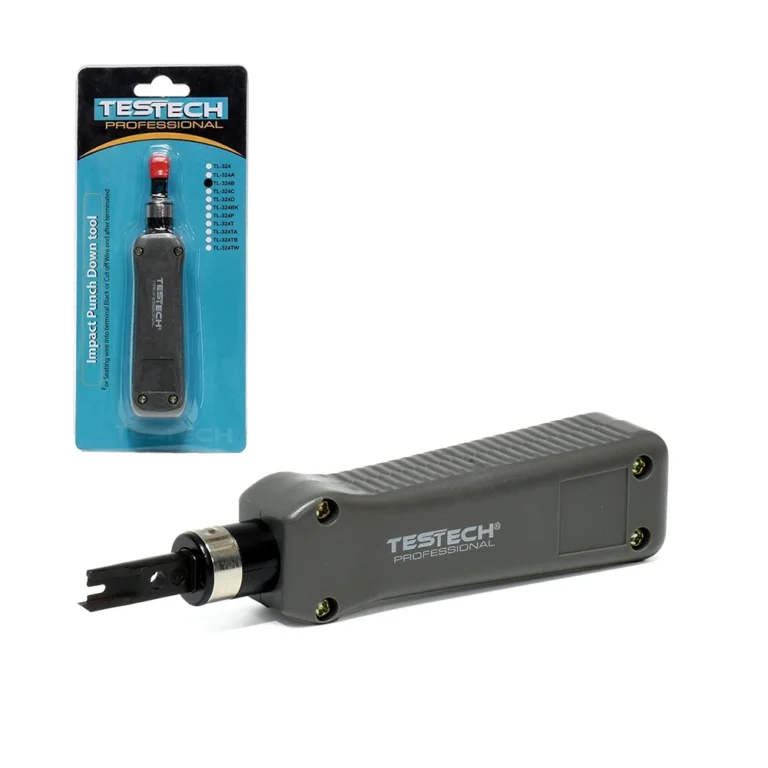 Impact Tool Testech TL-324B Herramienta de Impacto y Corte para Patch Panel y Jack Cat5e Cat6 Cat6A Tipo SL  Testech  TL-324B