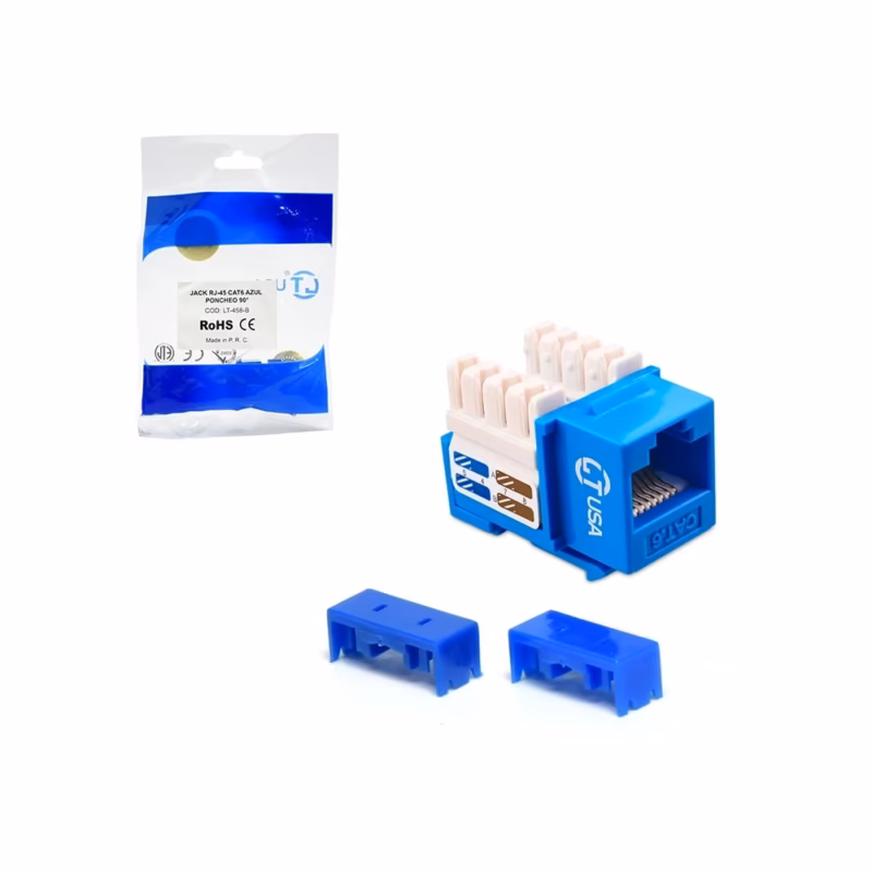 Jack Cat Azul ° Poncheo LT USA LT  B Conexión Ethernet Segura y Profesional