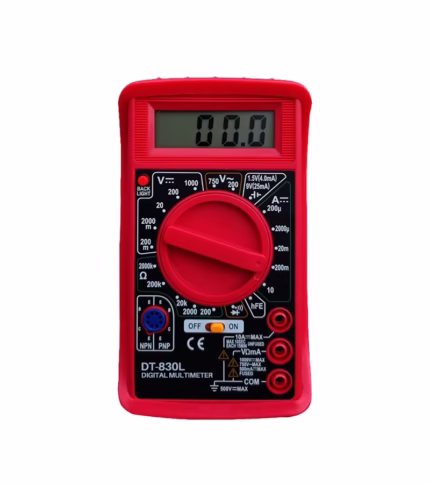 Multitester Digital Multifunción con panel Led DT-830L High Full Max, Multímetro Digital DT-830L High Full Max con Luz de Fondo y Protector de Silicona en HD Multimedia PERU SAC