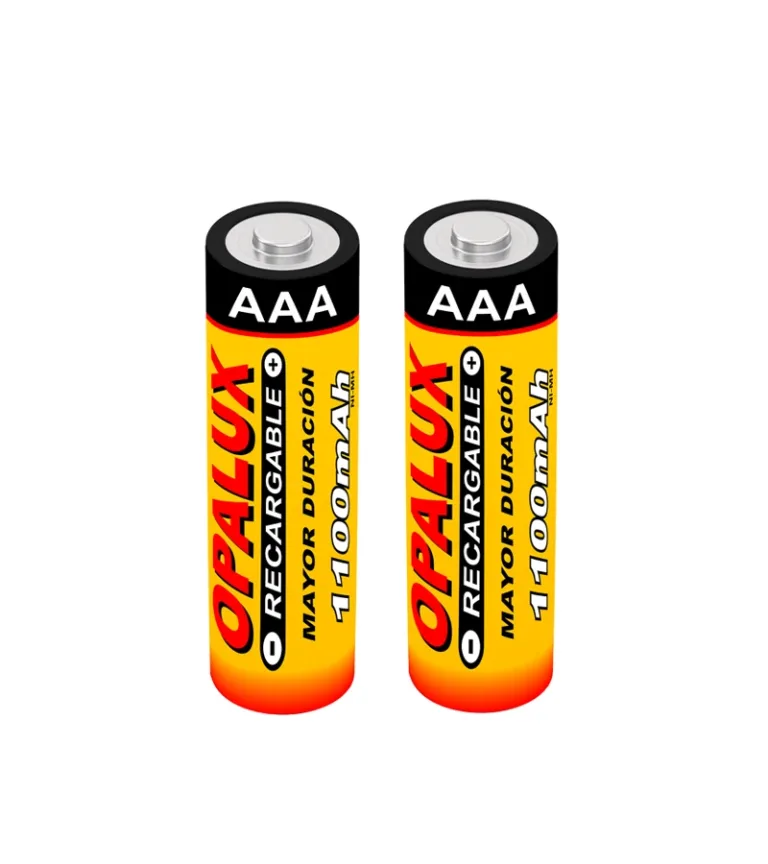 Pila Recargable de 1.2V 1100mAh Ni-MH x 2 Pilas AAA  Opalux DH-1100AAA