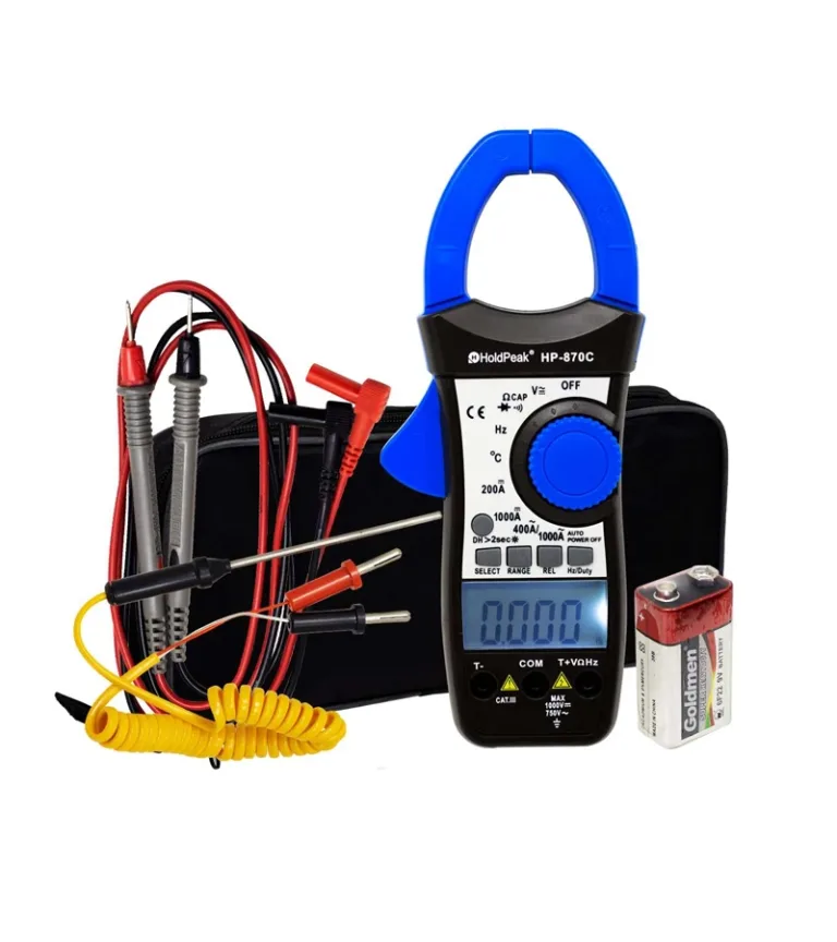 Pinza Amperimétrica con Multímetro Digital HP-870C HoldPeak Multímetro con Pinza Amperimétrica Digital HP-870C HoldPeak