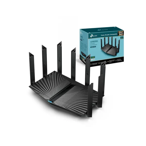 Router WiFi 6 Archer AX80 TP-LINK Router Inalámbrico WIFI6 AX6000 Archer AX80 TP-LINK, Router WIFI6 de 8 Antenas de Alta Potencia con Puerto Gigabit+