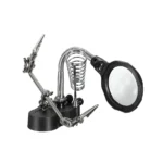 Takema ZD-126-2 Soporte Cautín con Lupa 3X, Luz LED y Pinzas: Precisión y Comodidad para tus Trabajos Electrónicos