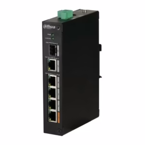 Switch PoE+ de 60W con 4 Puertos Poe y 2 Puertos Lan Dahua DH-PFS3106-4ET-60 Switch PoE Fast Ethernet de 60W con Soporte PoE Plus y 2 Lan Gigabit 10/100/1000mbps