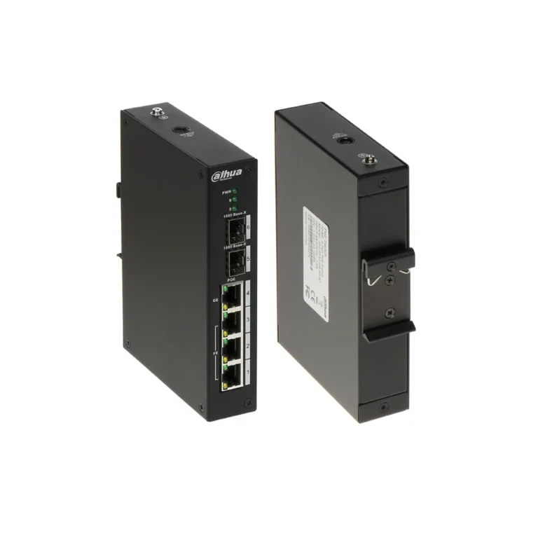 Switch PoE de 60W Dahua PFS3106-4ET-60 Switch PoE+ de 60W con 4 Puertos Poe y 2 Puertos Lan Gigabit Dahua DH-PFS3106-4ET-60, Switch PoE Fast Ethernet de 60W con Soporte PoE Plus y 2 Lan Gigabit 10/100/1000mbps