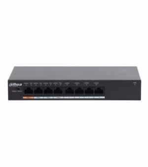 Switch PoE de 96W con 8 Puertos Fast Ethernet Dahua PFS-3009-8ET-96 Switch PoE y PoE+ Plus con 8 Puertos 10/100 Mbps Fast Ethernet Dahua