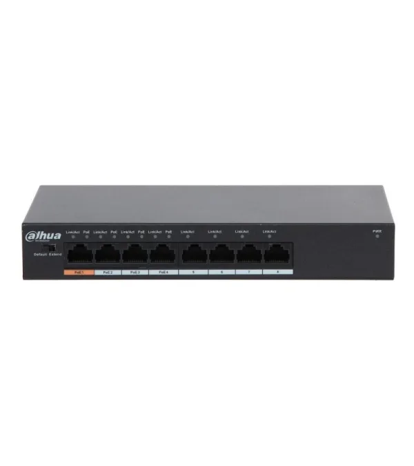 Switch PoE de 96W con 8 Puertos Fast Ethernet Dahua PFS-3009-8ET-96 Switch PoE y PoE+ Plus con 8 Puertos 10/100 Mbps Fast Ethernet Dahua