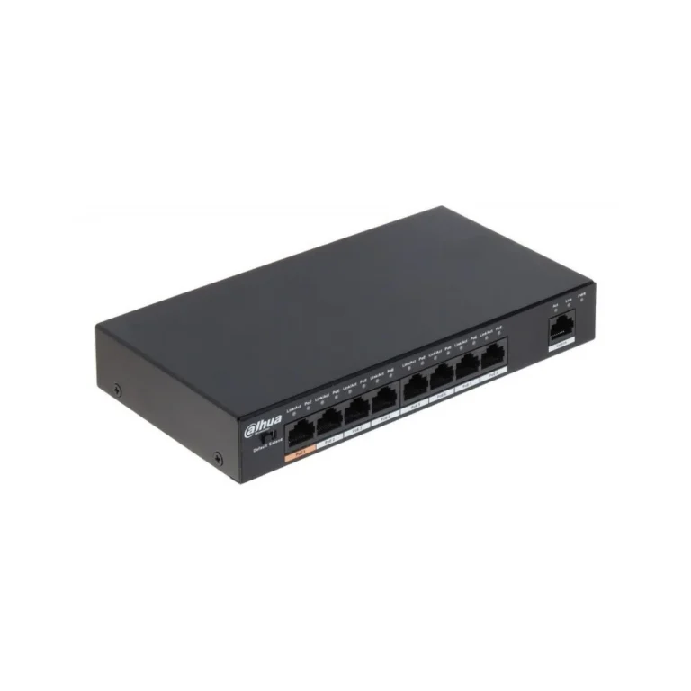 Switch PoE+ de 8 Puertos Dahua PFS-3009-8ET-96 Switch PoE de 96W con 8 Puertos Fast Ethernet Dahua PFS-3009-8ET-96, Switch PoE y PoE+ Plus con 8 Puertos 10/100 Mbps Fast Ethernet Dahua
