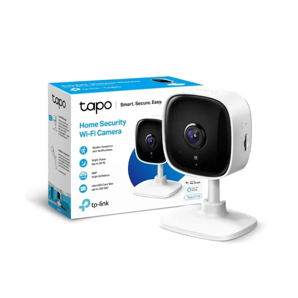 Tapo C110 Cámara Wi-Fi de 3Mpx para Interior - TP-Link Cámara Inalámbrica de 3Mpx para Interiores Tapo C110 de TP-Link, Cámara Wi-Fi de vigilancia inteligente interior