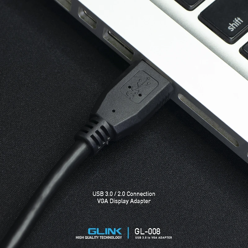 Adaptador USB a VGA Glink GL 008 Detalles 02