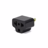 Adaptador de Enchufe con Eliminador de Tierra Opalux P N Adaptador Eliminador de Tierra color Negro con Espiga Plana