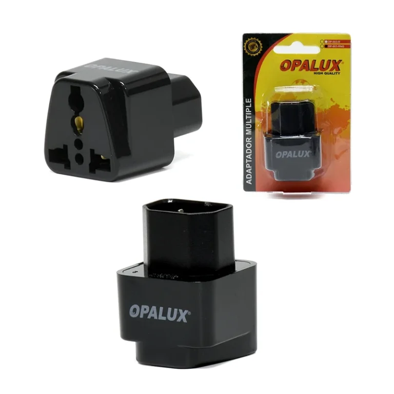 Adaptador para UPS C14 a NEMA - Opalux OP-603-RNG Adaptador UPS C14 a Socket de Enchufe Universal - Color Negro 