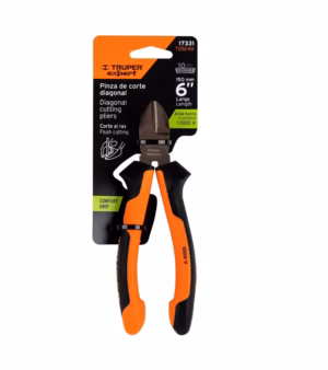 Alicate de Corte Diagonal de 6 Pulgadas - Truper T202-6X Pinza corte diagonal 6″ mango Comfort Grip, Truper Expert T202-6X 17331