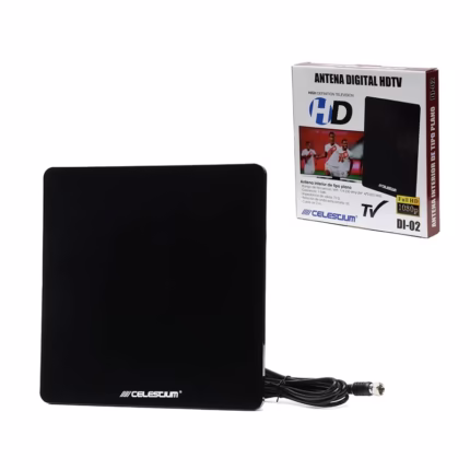 Antena HD para TV Digital TDT Celestium DI-02 Antena HD para Televisión con señal UHFy VHF para Señal Digital Abierta TDT ISDB-t Celestium DI-02