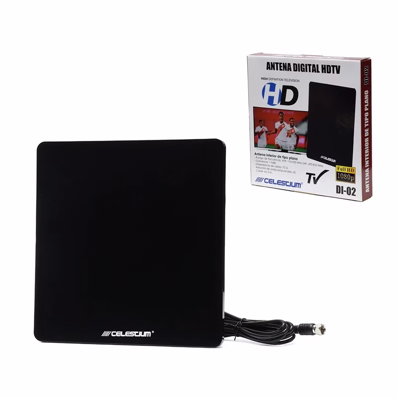 Antena HD para TV Digital TDT Celestium DI  Antena HD para Televisión con señal UHFy VHF para Señal Digital Abierta TDT ISDB t Celestium DI 