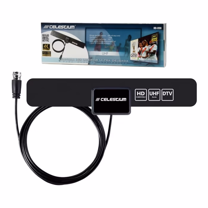 Antena para TV Digital TDT Celestium HD  Antena para Interior UHF para Señal Digital Abierta TDT ISDB t Celestium HD