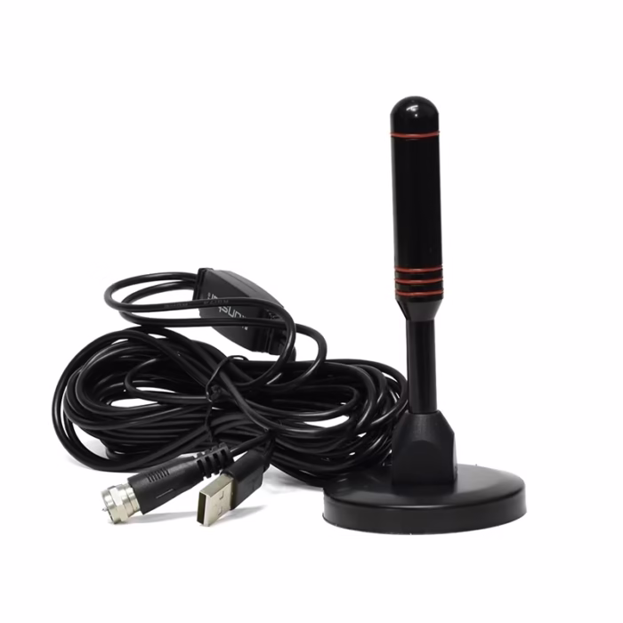 Antena para TV Digital TDT Konstar KS H Antena para Interior Exterior UHFVHF con Base Imantada para Señal Digital Abierta TDT ISDB t   Konstar KS H