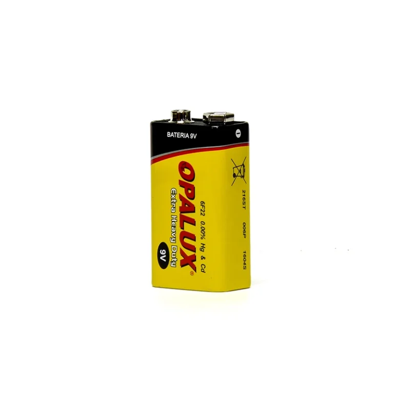 Batería de 9V Opalux BAT-9V Batería de Carbón de 9 Voltios 6F22 - Opalux BAT-9V