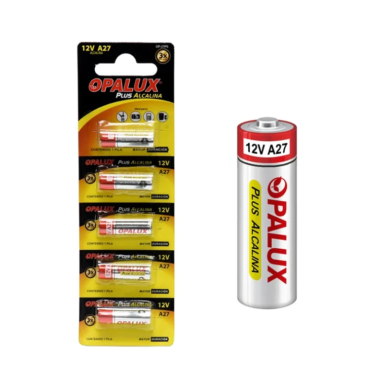 Blíster Pila A27 de 12V Alcalina Opalux OP-27P5 Batería de 12V Alcalina Modelo A23 - Opalux OP-27P5