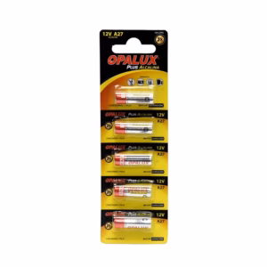 Blíster Pila A27 de 12V Alcalina Opalux OP-27P5 Batería de 12V Alcalina Modelo A23 - Opalux OP-27P5
