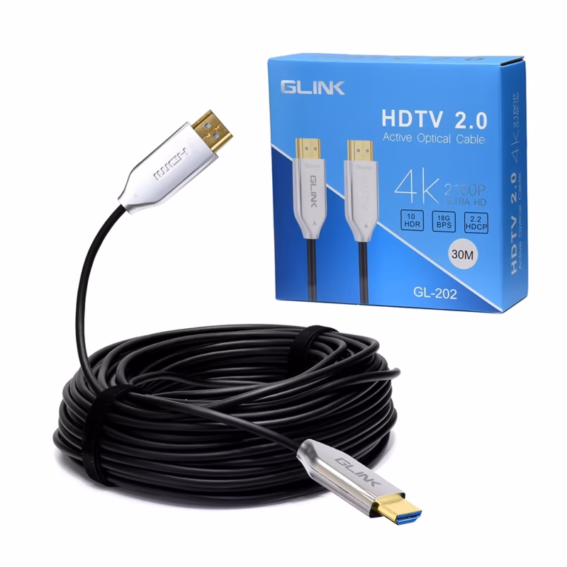 Cable HDMI de  Metros en Fibra Óptica AOC Glink KHz Ultra HD Modelo GL