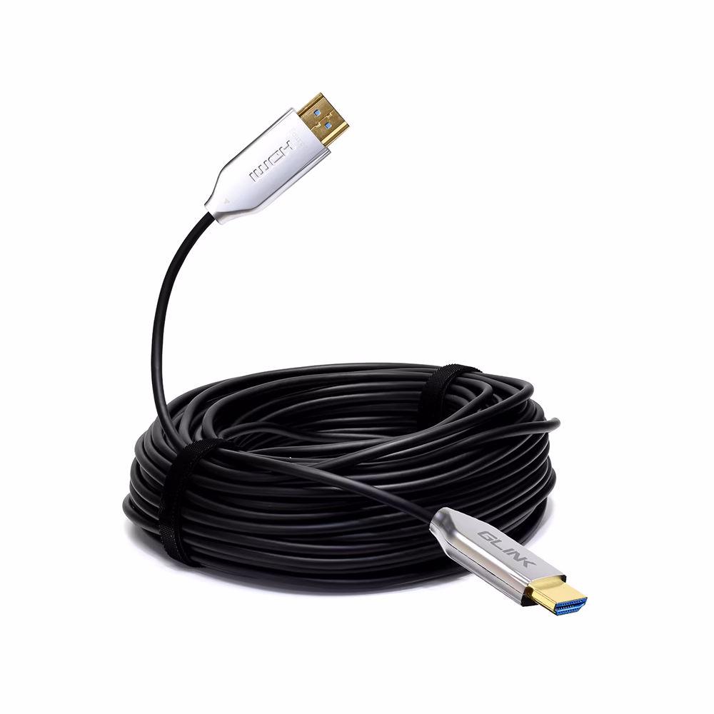 Cable HDMI de  Metros en Fibra Óptica Glink GL  Transmite señales HDMI a largas distancias sin perder calidad GP GL