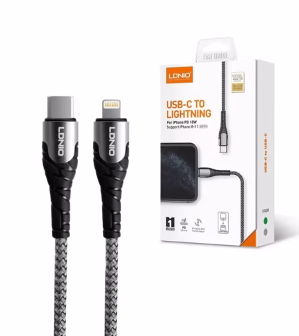 Cable USB C a Lightning de  Metro de W Ldnio LC W Cable USB Tipo C de MT  marca Ldnio LC W LC W Cable de Datos y Carga por USB C para Celular ó Tableta