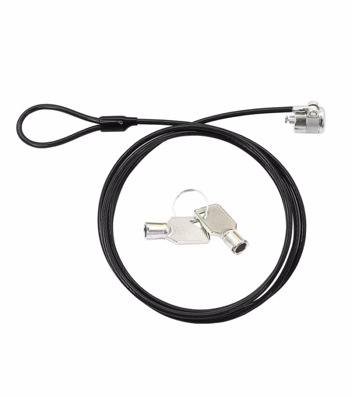 Cable de Seguridad para Laptop con Llave American NET GP  LL Cable de Seguridad para Laptop Con Llave y Cable Siliconado de color Negro Llave American NET GP LLM
