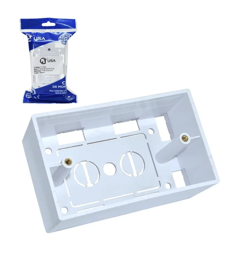Caja Modular 4x2 Blanco LT USA LT-240 Caja de Montaje 4x2 Color Blanco LT-USA LT-240