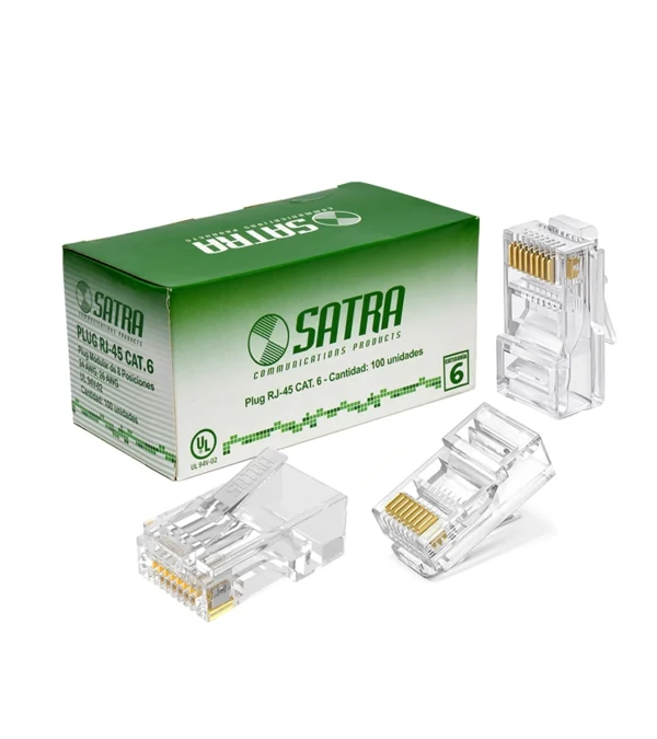 Conector RJ45 Cat6 SATRA PGC6-9702010005 Caja de  Conector Plug RJ45 Cat6 SATRA 9702010005