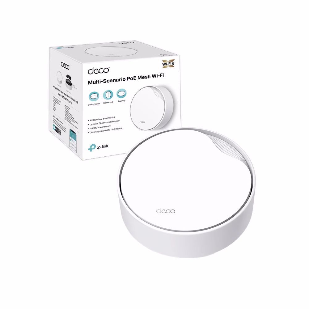 Deco X PoE Sistema Mesh WiFi Mesh con AI AX Sistema Deco Mesh X PoE con Wi Fi  y Inteligencia Artificial AX