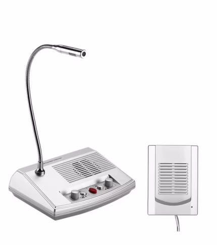 Intercomunicador para Ventanilla de Atención TW101 Set de Intercomunicador para Ventanilla de Atención Con Bi-Micrófono y Parlante Incorporado - Retekess ZZ-TW101