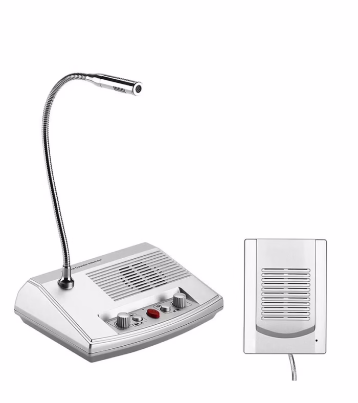 Intercomunicador para Ventanilla de Atención TW  Intercomunicador para Ventanilla de Atención TW Set de Intercomunicador para Ventanilla de Atención Con Bi Micrófono y Parlante Incorporado   Retekess ZZ TW  HD Multimedia PERU SAC