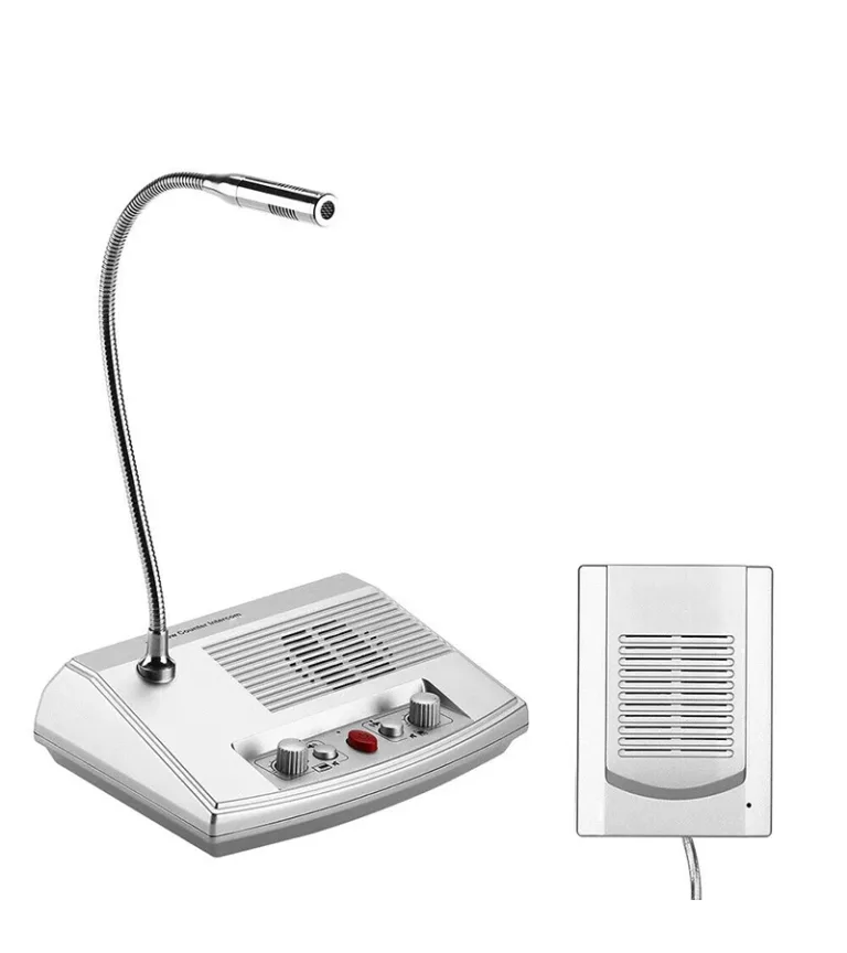 Intercomunicador para Ventanilla de Atención TW101 Set de Intercomunicador para Ventanilla de Atención Con Bi-Micrófono y Parlante Incorporado - Retekess ZZ-TW101