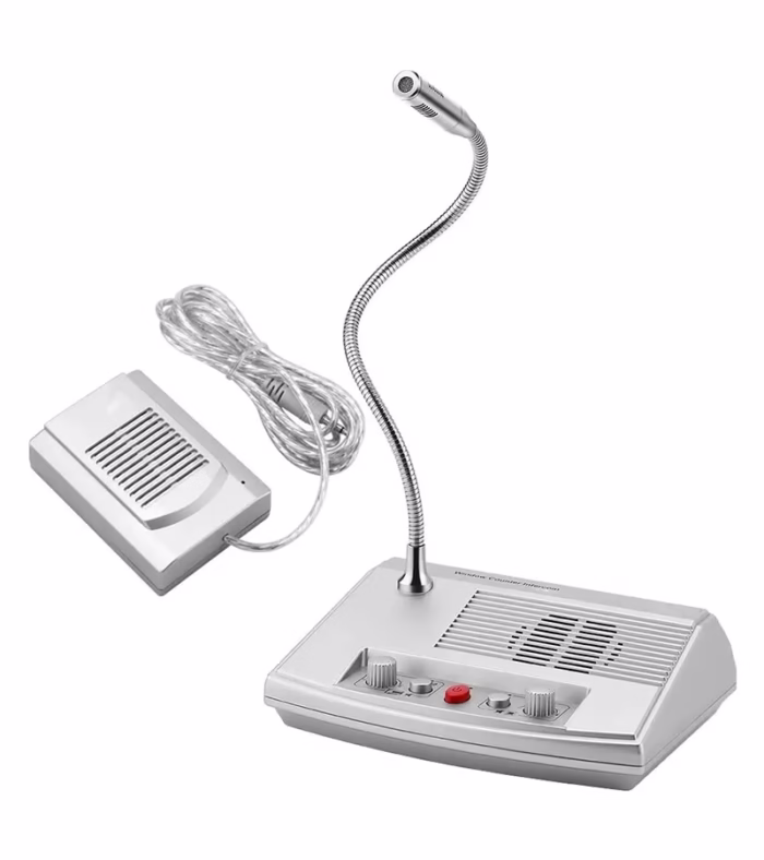 Intercomunicador para Ventanilla de Atención TW  Intercomunicador para Ventanilla de Atención TW Set de Intercomunicador para Ventanilla de Atención Con Bi Micrófono y Parlante Incorporado   Retekess ZZ TW  HD Multimedia PERU SAC