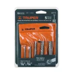 Juego con 5 extractores de tornillos Truper EXT-5 Juego de 5 Extractores de Tornillos en Acero al Cromo - Truper EXT-5
