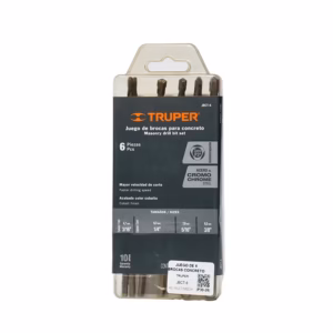 Juego de Brocas para Concreto 6 Piezas Truper JBCT Brocas para Concreto de 6 Piezas en Carburo de tungsteno Truper JBCT 11295