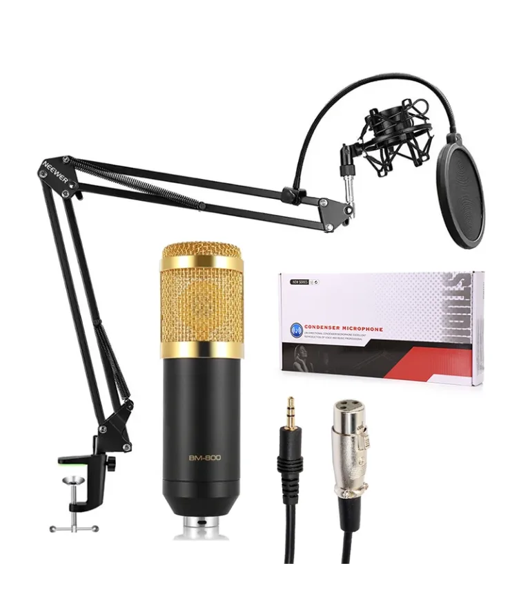 Micrófono para Streaming UniDireccional BM-800 Micrófono para Streaming con Pastilla tipo Condensador UniDireccional BM-800