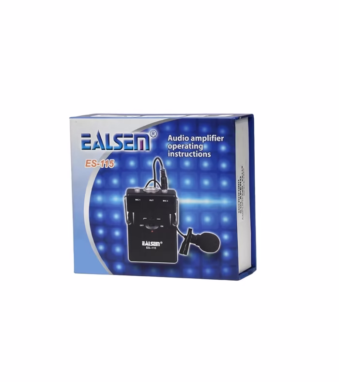 Micrófono Condensador de Solapa Amplificado   Ealsem ES  Micrófono Alámbrico Solapero Direccional con Condensador Phanthom   Ealsem ES