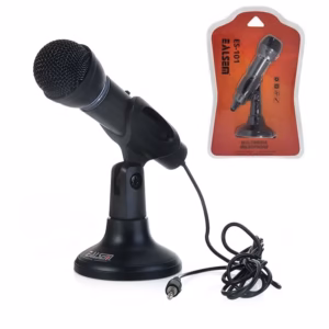 Micrófono Condensador para PC Ealsem ES-101 Micrófono Condensador Omnidireccional para PC o Laptop con Base para Escritorio - EALSEM ES-101